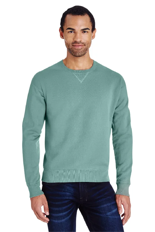 ComfortWash By Hanes Mens Crewneck Sweatshirt - Cypress Green