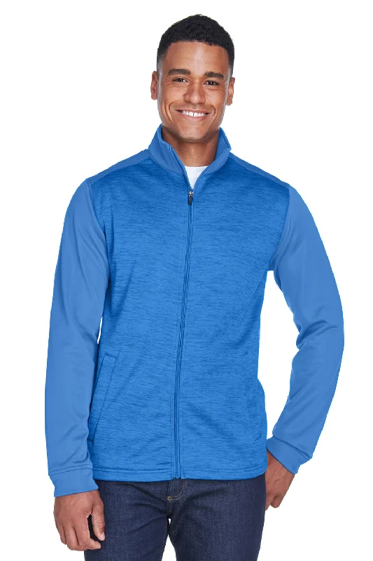 Devon & Jones Mens Newbury Fleece Full Zip Sweatshirt w/ Pockets - French Blue