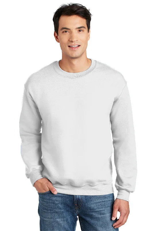 Gildan Mens DryBlend Moisture Wicking Fleece Crewneck Sweatshirt - White