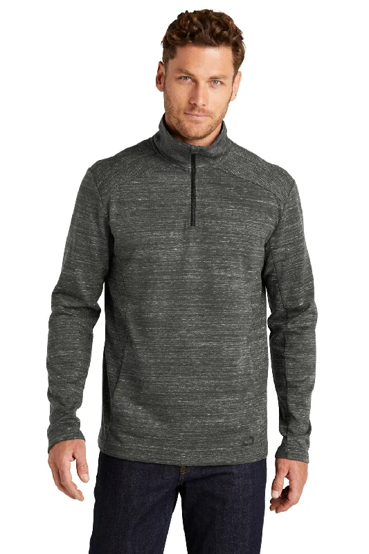 Ogio Mens Flux 1/4 Zip Sweatshirt w/ Pockets - Heather Tarmac Grey