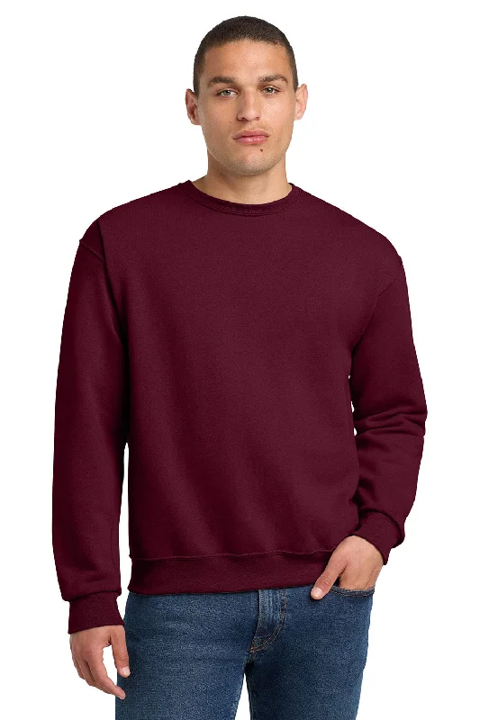 Jerzees Mens NuBlend Fleece Crewneck Sweatshirt - Maroon