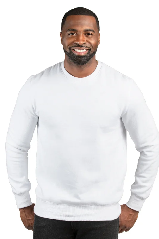 Threadfast Apparel Mens Ultimate Fleece Crewneck Sweatshirt - White