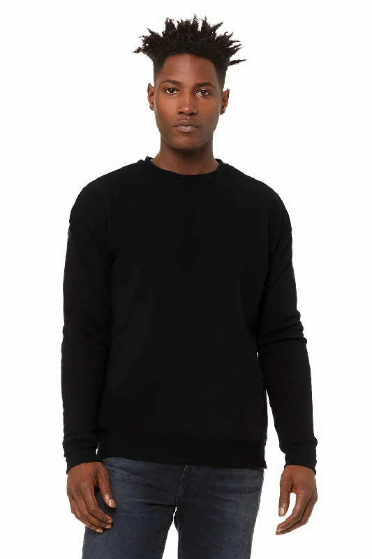 Bella + Canvas Mens Fleece Crewneck Sweatshirt - DTG Black