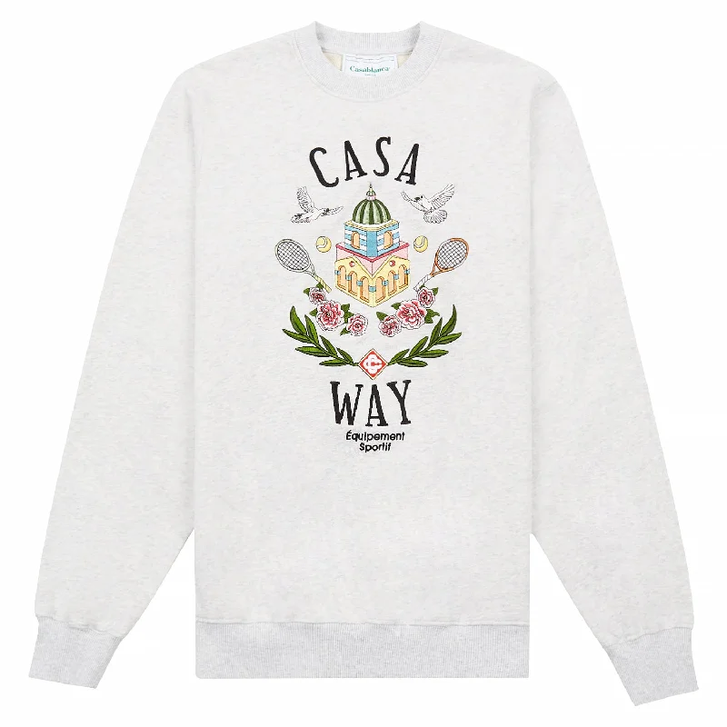 Casa Way Embroidered Sweatshirt | Grey