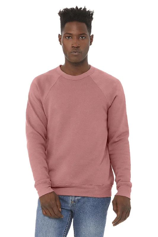 Bella + Canvas Mens Sponge Fleece Crewneck Sweatshirt - Mauve