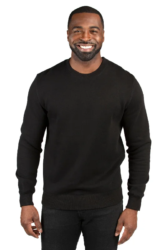 Threadfast Apparel Mens Ultimate Fleece Crewneck Sweatshirt - Black