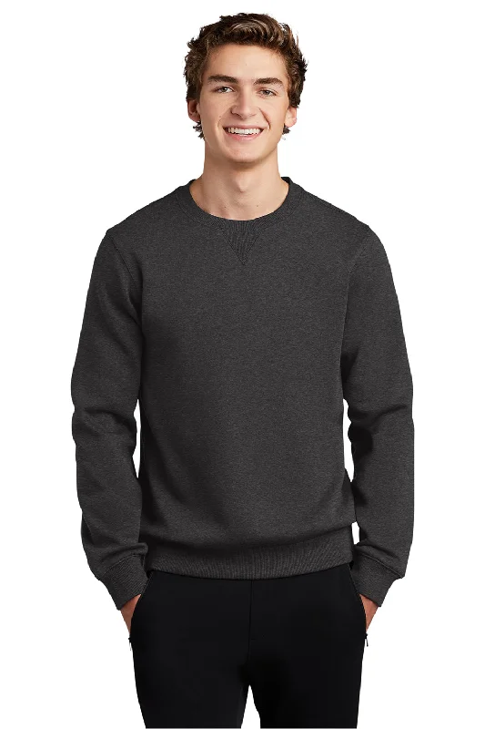 Sport-Tek Mens Shrink Resistant Fleece Crewneck Sweatshirt - Heather Graphite Grey