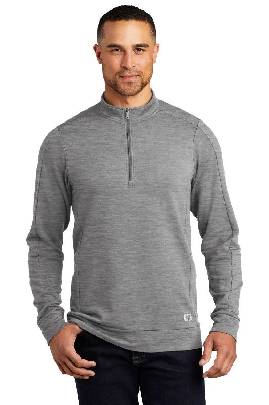 Ogio Mens Luuma Fleece 1/4 Zip Sweatshirt - Heather Petrol Grey