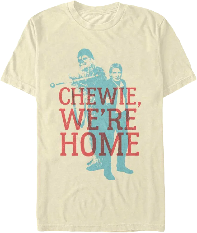 Chewie We're Home Star Wars The Force Awakens T-Shirt