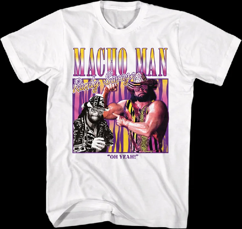 Vintage Oh Yeah Collage Macho Man Randy Savage T-Shirt