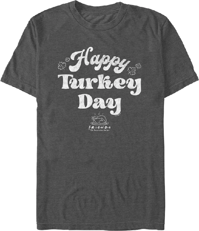 Vintage Happy Turkey Day Friends T-Shirt