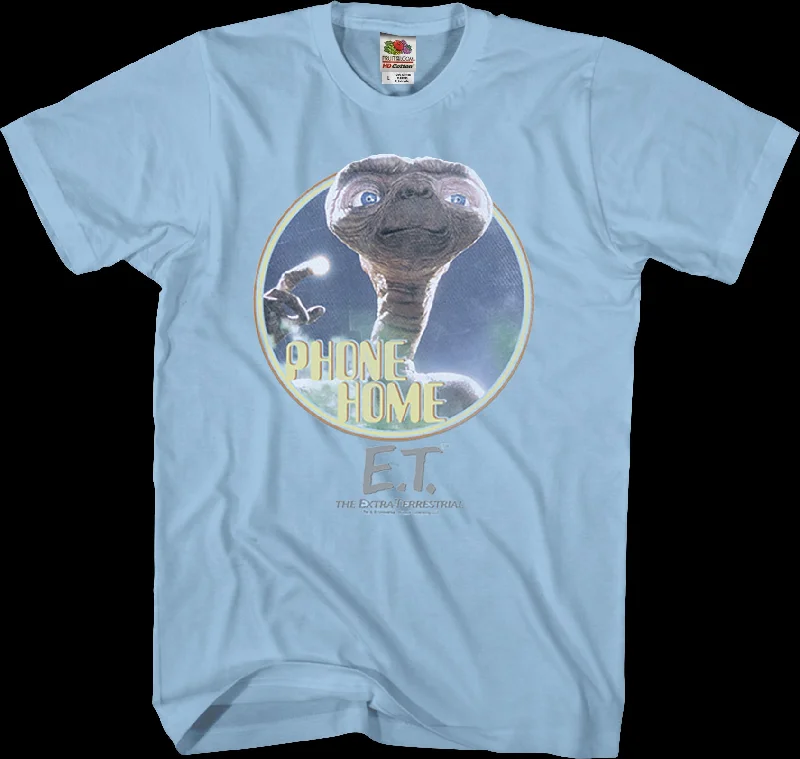 Light Blue Phone Home ET Shirt