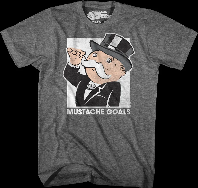 Rich Uncle Pennybags Mustache Goals Monopoly T-Shirt