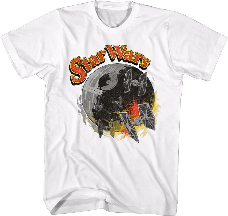 Death Star And TIE Fighters Star Wars T-Shirt