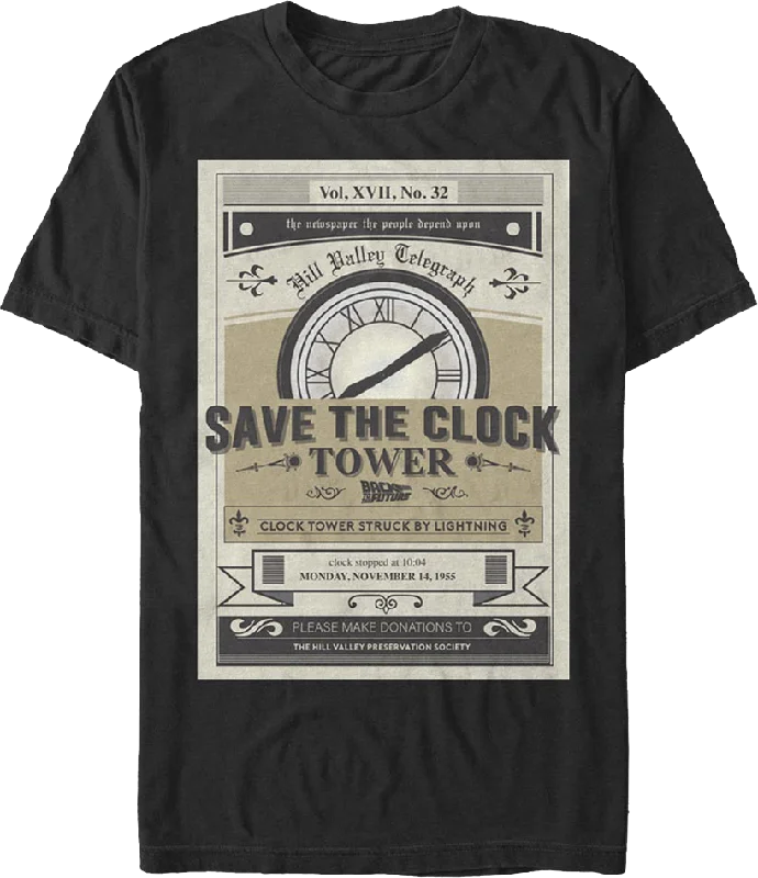 Vintage Save The Clock Tower Back To The Future T-Shirt