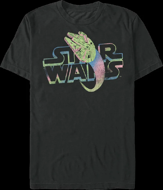 Millennium Falcon Cool Colors Star Wars T-Shirt