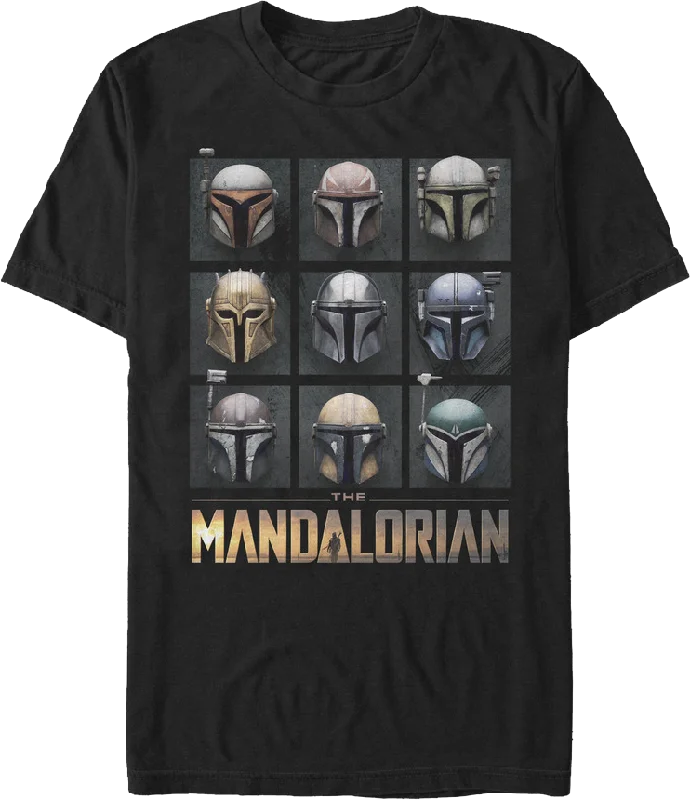 Bounty Hunter Helmets Star Wars The Mandalorian T-Shirt