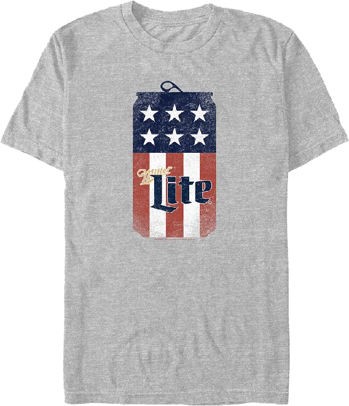 Patriotic Beer Can Miller Lite T-Shirt