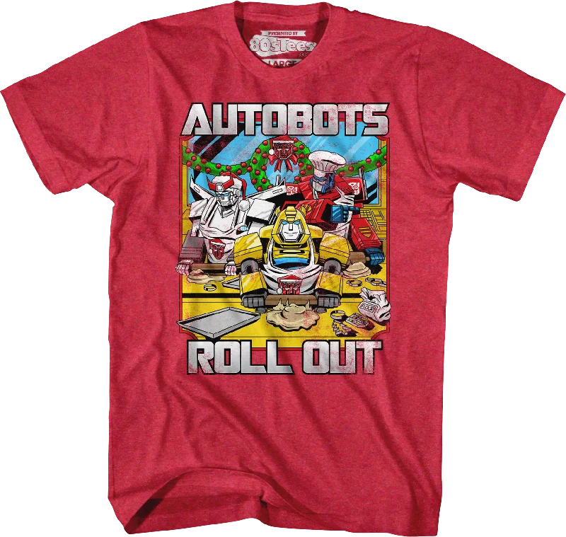 Autobots Roll Out Red Transformers Christmas T-Shirt