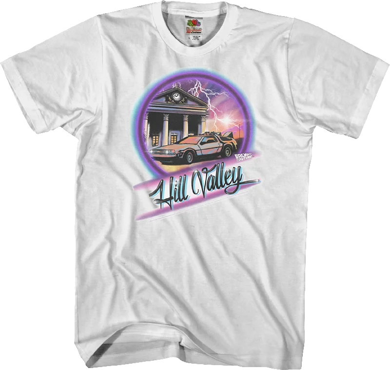 Airbrush Hill Valley Back To The Future T-Shirt