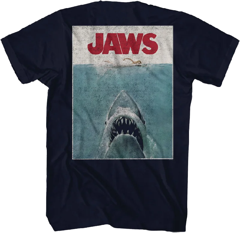 Front & Back Movie Poster Jaws T-Shirt