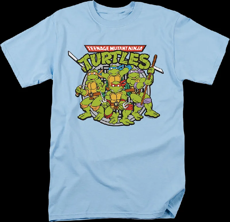 Retro Group Photo Teenage Mutant Ninja Turtles T-Shirt