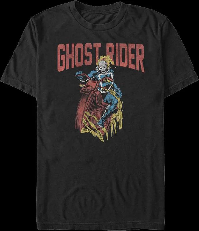 Vintage Hell Cycle Ghost Rider Marvel Comics T-Shirt