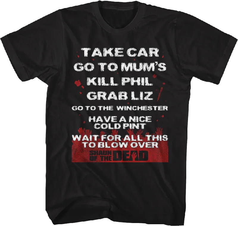 Survival Plan Shaun Of The Dead T-Shirt