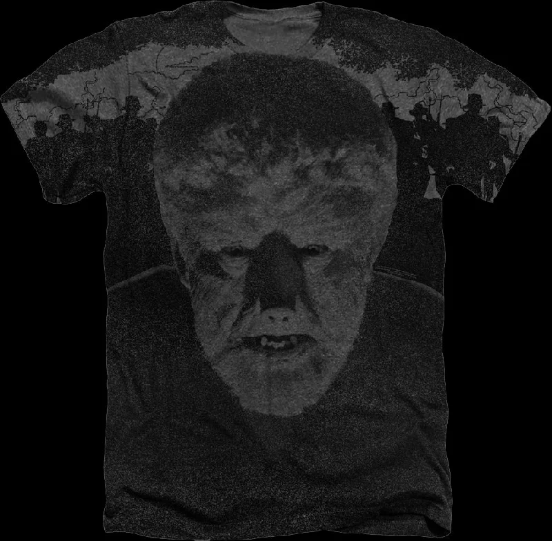 Big Print Wolf Man T-Shirt