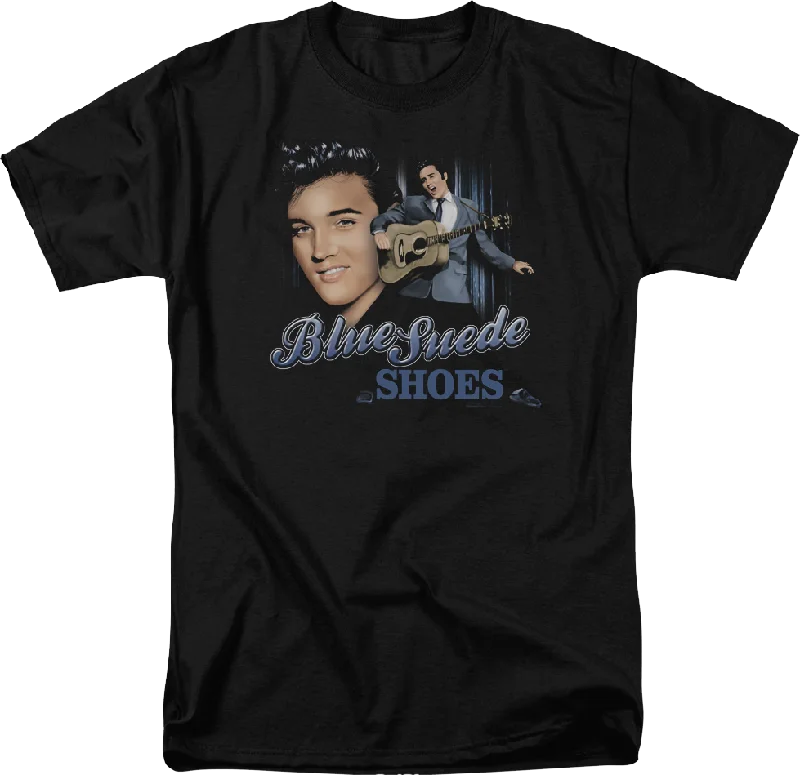 Blue Suede Shoes Collage Elvis Presley T-Shirt