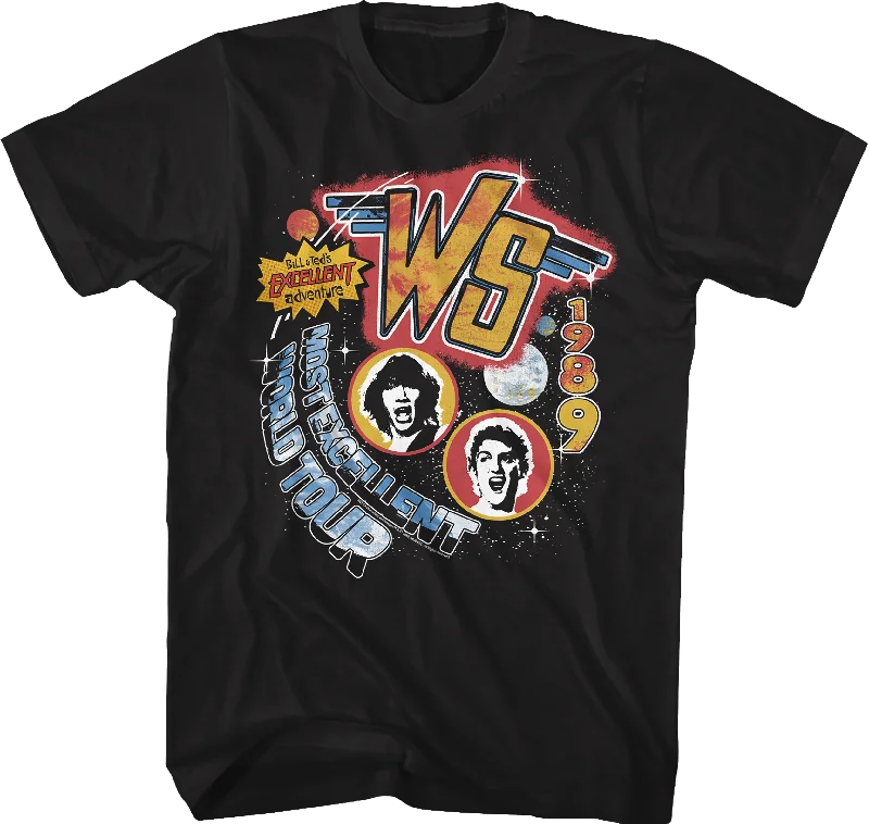 Wyld Stallyns 1989 Most Excellent World Tour Bill and Ted T-Shirt