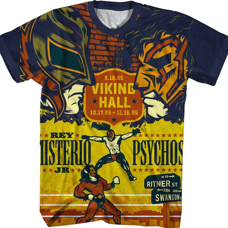 Rey Misterio Jr vs Psychosis Sublimation Luchador Shirt