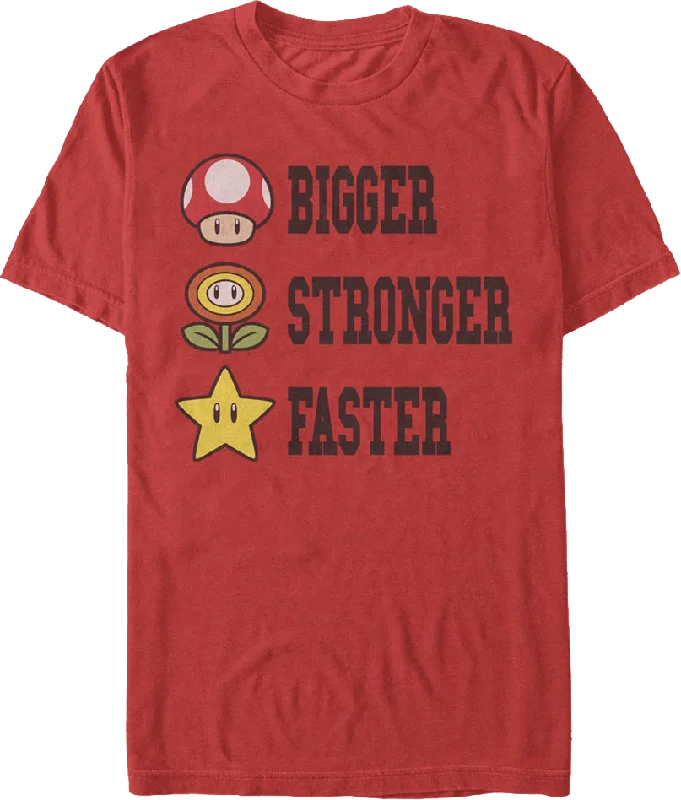 Bigger Stronger Faster Super Mario Bros. T-Shirt