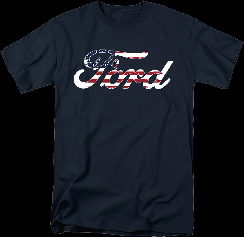 American Flag Logo Ford T-Shirt