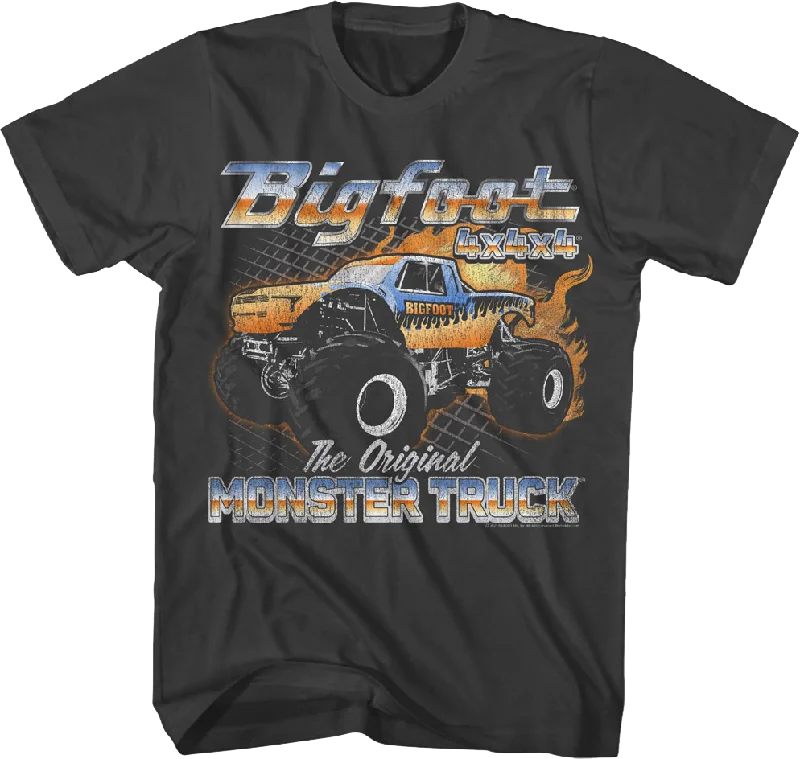 Monster Truck Flames Bigfoot T-Shirt