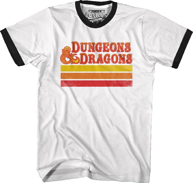 Retro Stripes Dungeons & Dragons Ringer Shirt