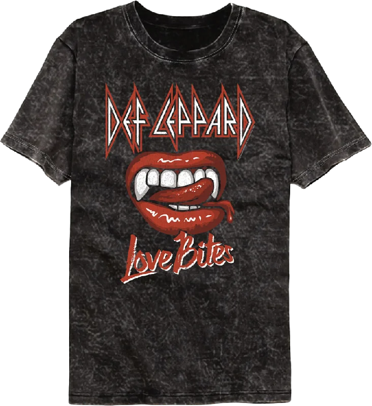 Teeth Love Bites Def Leppard Mineral Wash T-Shirt