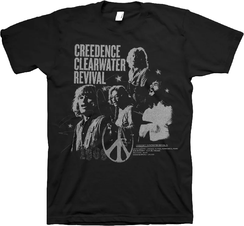 Band Members Collage Creedence Clearwater Revival T-Shirt