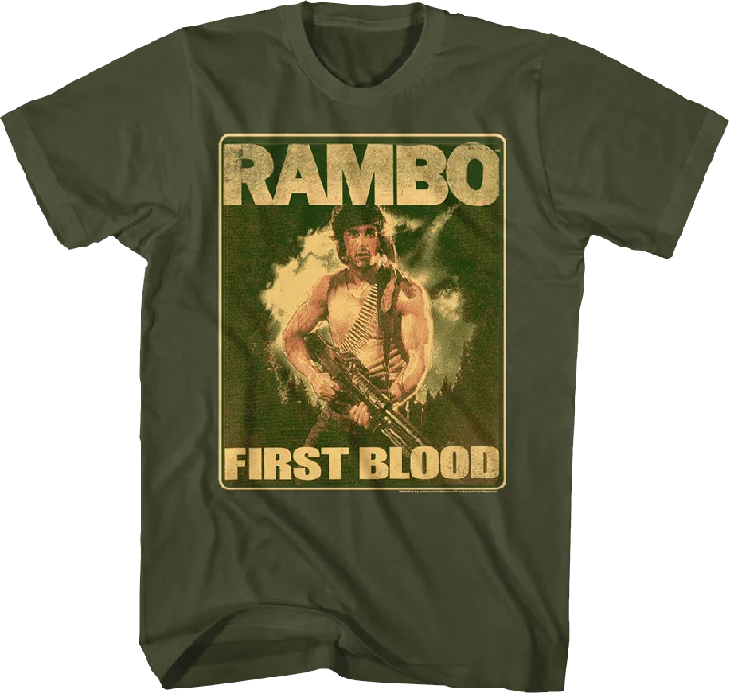 Movie Poster First Blood Rambo T-Shirt