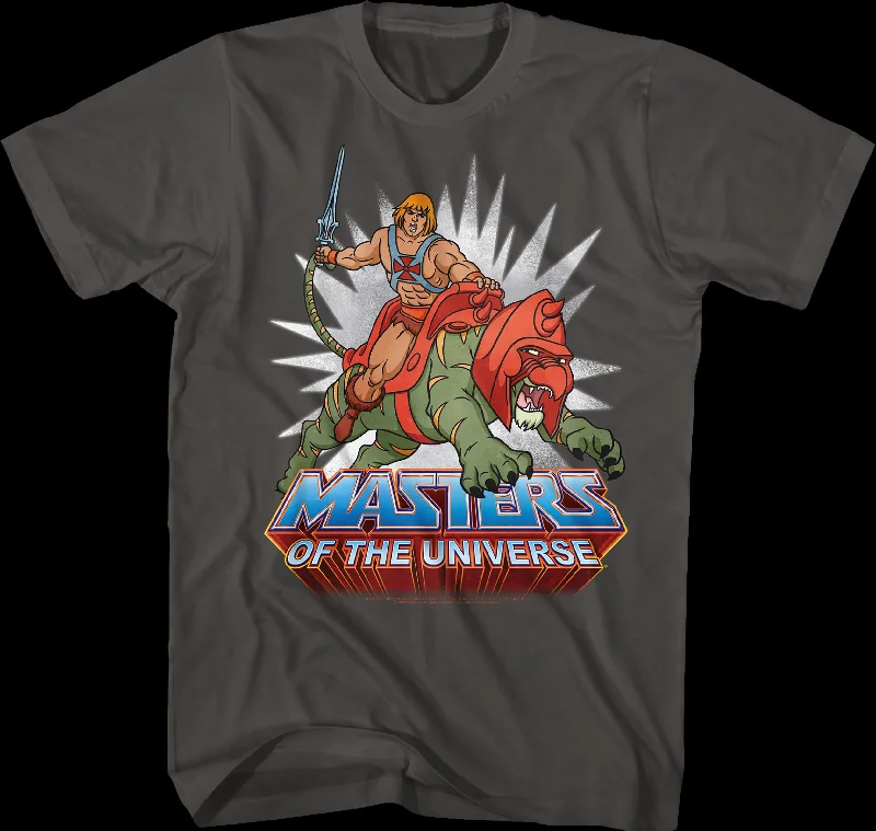 He-Man Rides Into Battle Masters of the Universe T-Shirt