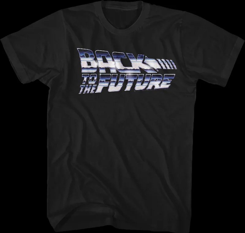 Faux Chrome Logo Back To The Future T-Shirt