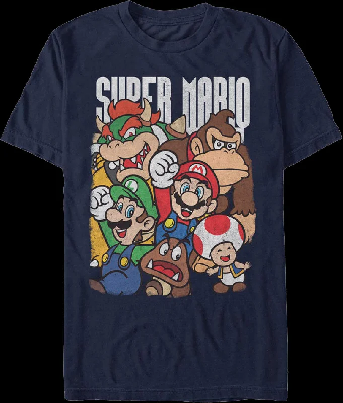 The Stars of Super Mario Bros. Nintendo T-Shirt