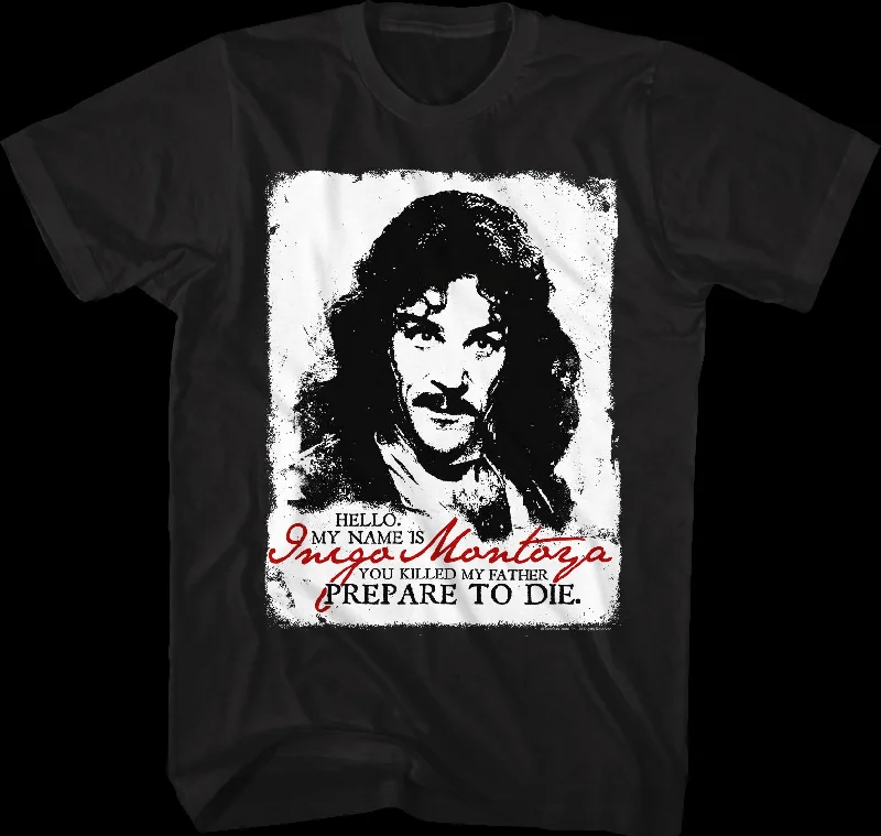 Black and White Inigo Montoya Princess Bride T-Shirt