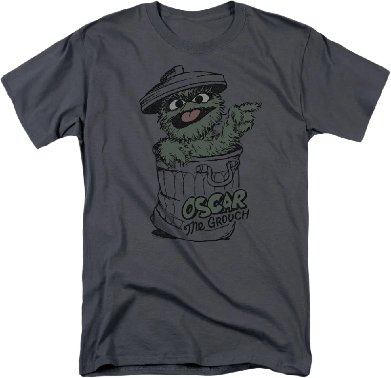 Oscar The Grouch Charcoal Sesame Street T-Shirt