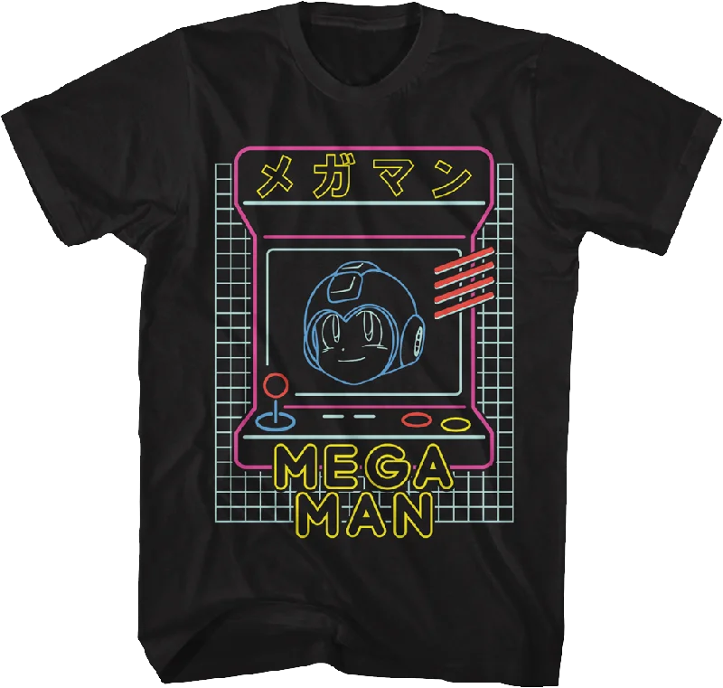 Neon Arcade Game Mega Man T-Shirt