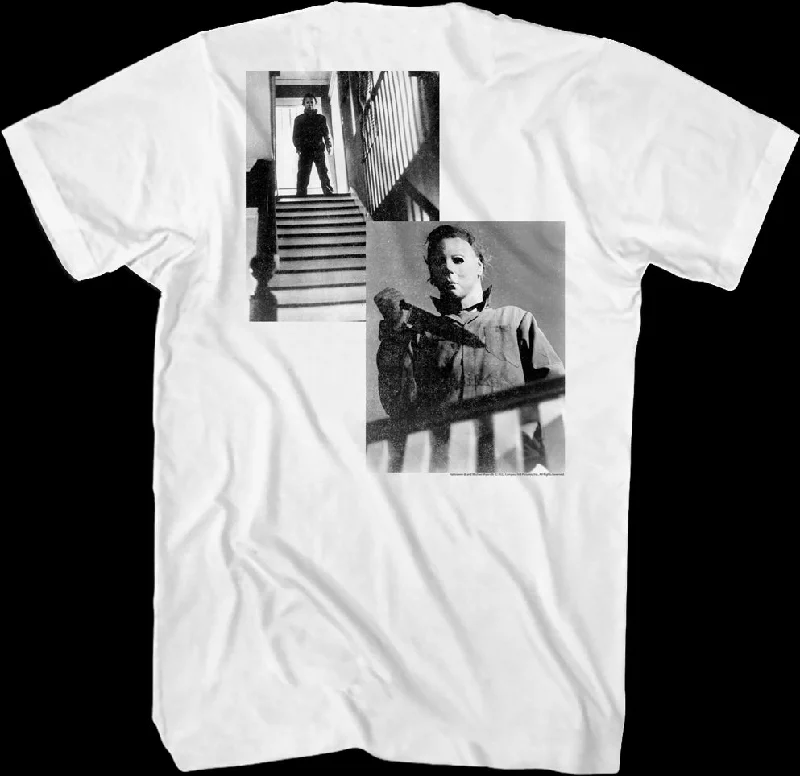 Michael Myers Staircase Photos Halloween T-Shirt