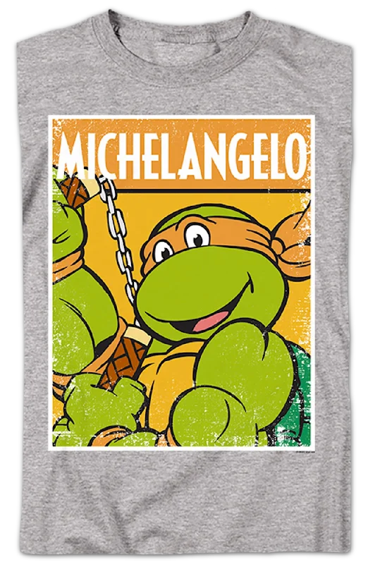 Distressed Michelangelo Photo Teenage Mutant Ninja Turtles T-Shirt