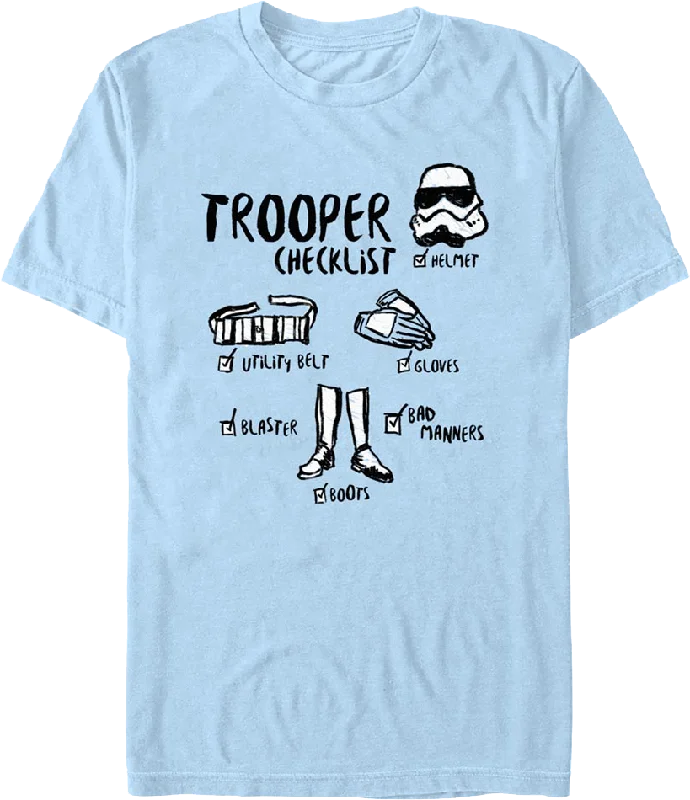 Trooper Checklist Star Wars T-Shirt