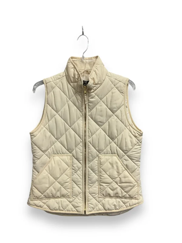 Vest Puffer & Quilted By J. Crew In Cream, Size: M