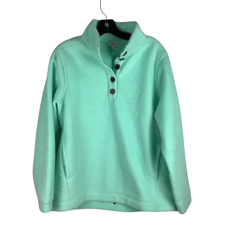 Jacket Fleece By J. Crew In Teal, Size: M